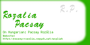 rozalia pacsay business card